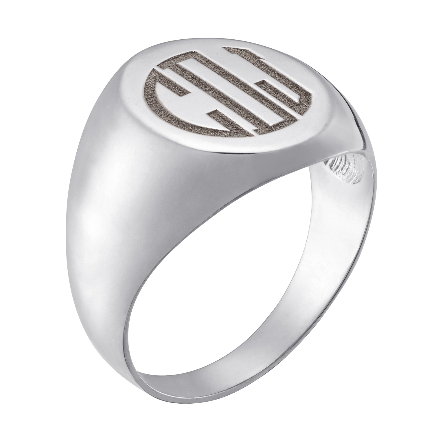 Men&#39;s Sterling Silver Monogram Ring - 40294 | Limoges Jewelry